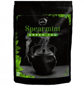 Raw Essentials Spearmint Green Tea   Pack  100 grams